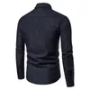 Chemises décontractées pour hommes Chemise d'impression pour hommes Formelle Col classique Blouse à manches longues Bouton de revers Hauts Vêtements pour hommes