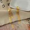 Dangle Earrings S925 Silver Pin Star Shaped Wheat Tassel Fashion Jewelry Brass With 18K Gold Plating Female Christmas Gifts For Women