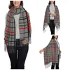 Scarves Women's Scarf With Tassel Tartan Sassenach Pattern Large Winter Fall Shawl And Wrap Daily Wear Cashmere
