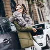 Mężczyzn Down Ailooge 2023 Winter Jacket Women Army Green Płaszcz grube naturalne futra kołnierzyka z kapturem znamion