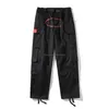 Men'S Pants Mens Cargo Streetwear Hip Hop Printed Casual Trousers Military Retro Mti-Pockets Straight Loose Overalls Button Fly Coup Dhs4K