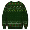 3D Sweatshirts Christmas och New Year Tie-Dye Sweat Mens Crewneck Hoodies Plus Size 003