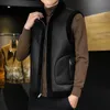 Vestes pour hommes Hommes mode décontracté épaissir gilets hiver manteau de laine d'agneau gilet chaud veste masculine peut être porté des deux côtés gilet sans manches 231124