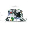 Bérets Chapeau de soleil d'été réversible seau de fleur noire pour hommes femmes pêche Bob Sad Boys Panama Fold Beach pêcheur en plein air