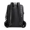 Rucksack Business-Rucksäcke für Männer Wasserdichte PU-Leder-Laptoptasche Große Kapazität USB-Laderucksack Männlicher Mode-Rucksack