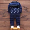 Clothing Sets Boys Jeans Fringed Jacket T-shirt Trousers 3 of Children's Winter Clothes