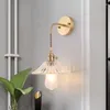 Wandlampen Retro Eenvoudig Messing Transparant Glazen Lamp Modern Creatief Veranda Decoratie LED E27 Verlichting Multi-stijl Selectie 110V-240V