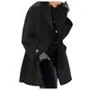 Women's Trench Coats Womens Warm Wool Coat Winter Fashion Long Overcoat Cardigan Solid Casual Jacket Loose Outwear Fleece Women Petite