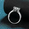 Hot Sale Very Shinning Best Gift 14K Solid Gold 6 Prong 3Ct Moissanite Engagement Ring