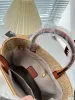 Neue 2 Größe Frauen Raffia Totes Handtaschen Damen Handtasche Designer Tote Luxurys Designer Taschen Umhängetaschen Umhängetasche Geldbörsen