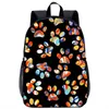 School Bags Colourful Cute Dog Paws Print Backpack For Kids Teens Adults Student Women Men Travel Laptop Rucksack