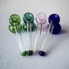 Pyrex verre brûleur à mazout tuyaux fumer pipe main tabac outil accessoires Dab Rig gourde cuillère forme outils colorés brûleurs Sw81 LL