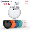 pro6 TWS Drahtlose Kopfhörer Bluetooth-Kopfhörer Ohrhörer Bass In-Ear-Kopfhörer-Headset Sport-Ohrhörer mit Mikrofon für iPhone Xiaomi Huawei Handy