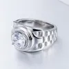 Bröllopsringar 2023 Style Cubic Zircon Engagement Elegant Simple Rostless Steel Men smycken Bulk föremål Partihandel för företag