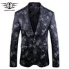 Men's Suits & Blazers Floral Jacquard Blazer For Men 2023 Autumn Male Fashion Stage Costume High Quality Casual Man Party Prom Wear Q756