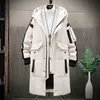 Herrenjacken Warme dicke Männer weiße Entendaunenjacke mit Kapuze Pufferjacken Mantel Winter männlich lässig langer Parka Mantel Outdoor Multi-Pocket 231124