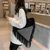 Totes Brand Triangle Tote Bags for Women Tassel Shoulder Bag High Quality Diamond Encrusted Armpit Bag Designer Purses and Handbags