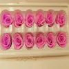Flores decorativas 3-4cm Caixa e eterna de flor de rosa natural Diy Diy Material Decoration Florist Acessórios