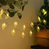 Струны в форме листьев, гирлянда, праздничная лампа, декоративный небликовый светодиодный орнамент в форме листа, украшение для вечеринки с несколькими режимами