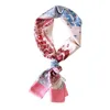 Sjaals Spring Fashion Women Strip Dot Floral Print Pols Band Soft Silk Scarf Design Foulard Bufanda Mujer