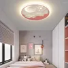 Plafonniers modernes 42W lumière LED pour chambre d'enfant chambre étude enfants bébé bleu rose dessin animé lampe décor luminaires