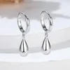 Dangle Earrings Euroean Trendy Glossy Tear Drop for Women Gold / Silver Color Simple Huggies Hoops Dainty Jewelry Gift