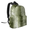 Sac à dos peinture à l'huile abstraite herbe verte femme homme sac à dos école étanche pour les élèves garçons filles sacs d'ordinateur portable mochilas