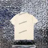 xinxinbuy Мужская дизайнерская футболка 23ss Paris жаккардовая ткань с буквенным принтом с коротким рукавом хлопок женская черный белый синий хаки M-2XL