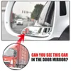 Blind Spot Mirrors Car Adjustable Wide Angle HD Glass Frameless Convex Rearview Mirror