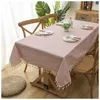 Table Cloth Simple Tablecloth Polyester Imitation Linen Modern Fresh For Decoration Home Rectangular