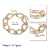 Strands Strings Lacteo Punk Multi Layered Gold Color Chain Gargantilla Collar Joyería para Mujeres Hip Hop Big Thick Chunky Clavicle 230424