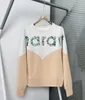 Isabel Marant Designer Sweatshirt Fashion New Round Neck Pullover Sweatshirt Kvinnor Brev Flocking Print Casual Color Contrast Långärmad tröja