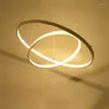 Pendant Lamps Lights Led Lamp Modern Hanglamp Aluminum Remote Control Dimming Hanging Lighting Fixture Living Room Kitchen Restaurant