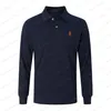 2023ralphs مصمم Polos Mens Dress Fashion Ralphs شعار Polos Polos Men Long Sleeved Tees Tops Luxurys Clothing Sleeve Laurens Clothes A062