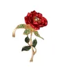 Brooches Fashion Handmade Couple Rhinestone Plant Flower Collection Rose Brooch Pin For Women Lady Costume Jewelry