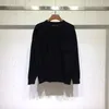 Sweter projektantowy 22SS z kieszenią męskie bluza mężczyzna wełna swetry swobodne luźne Jacquard Knit Oversize Women Pullover Płaszcz