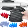 Bilklistermärken Anti Scratch Bil Door Handle Carbon Fiber Protector Automobiles Hantera skyddsfilm Styling Exteriör Accessorie