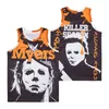 Film Film Michael Mike Myers Maglie Pallacanestro KILLER SEASON Punto Per Gli Appassionati Di Sport College Team Retro Pullover High School Maglietta Squadra Traspirante HipHop Top/High