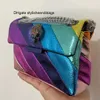 Kurt Geiger London Kensington Mini PUl Leather Rainbow Crossbody i torebka Luksusowa torba na ramię Mała torba listonoszka