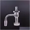 Outros artigos diversos domésticos 1 Pcs Fl Weld Spinner Fumar Gravado Terp Slurper Blender Quartz Banger com Cap Pillar Bottom Yareone San Dhq6J