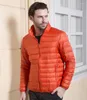 Men's Down Ultralight Packable Casats Stand Collar Slim Man Dato branco acolchoado Parkas Winter Puffer Jacket JK-641