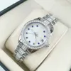 여성 시계 완전 자동 시계 스테인리스 스틸 스트랩 여성 레인보우 손목 시계 방수 디자이너 시계 Montre de Luxe Wristwatches 선물 고품질