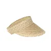 CAPS S NYA Fashion Natural Color Women's Summer Plant Fiber Empty Top Breattable Sun Straw Ficable UV Beach Hat Wholesale P230424