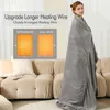 Elektrische deken - 72 "x84" elektrische deken op ware grootte met voorverwarming en ETL-certificering, 6 verwarmingsniveaus, instelbare timer, huishoudelijk gebruik, lichtgrijs