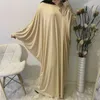 Ramadan Muslimsk etnisk klädsel One Piece Bön Hijab Klänning Plagg Abaya Cover Dubai Jilbab Kvinnor Niqab Huv Helrock Modest Jilbab Isl