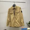 Stones Island Men's Jackets Damskie odzież wierzchołka odznaki odznaki zamek błyskawicy koszulka luźna w stylu wiosenna jesień męska top oxford oddychał 580 959