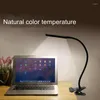 Tischlampen LED Klappklemme Schreibtischlampe Augenschutz Langarm Aluminiumlegierung Clip On Light für Bett Lesen Arbeiten und Computer