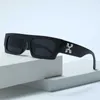 Fashion Off mit Sonnenbrille Designer Offs Weiß Neue rechteckige Brille mit kleinem Rahmen und weitem Bein EF6Q