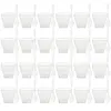 Dinnerware Sets 50 Square Dessert Cup Clear Plastic Containers Disposable Ice Cream Cups Party Supplies