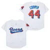 Beers Moive Baseball 17 Doug Remer Jerseys 44 Joe Coop Cooper Hiphop University White Team Cool Base Cooperstown Vintage Uniform College for Sport Fãs Retro